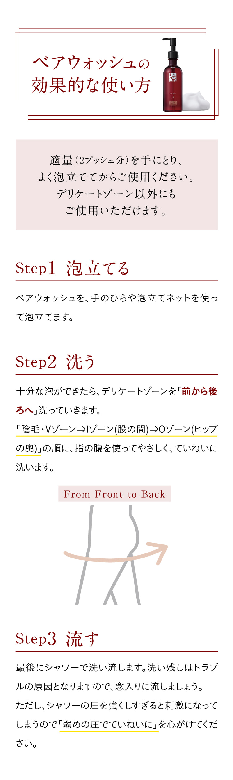 ベアウォッシュの効果的な使い方